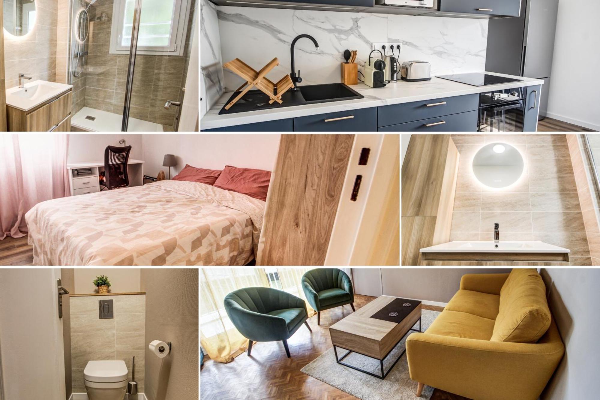 Suite T5 Rennes Gare - Parking Prive Gratuit Eksteriør bilde